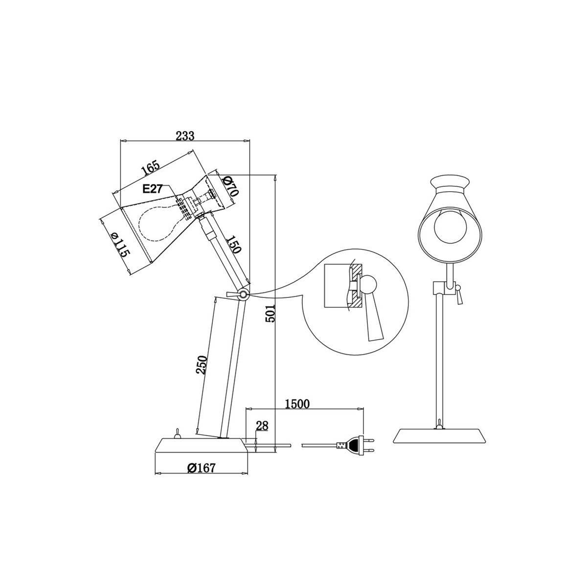 Lampade: Tischleuchte, Weiss, 50 cm Höhe – Nuovo (secondo la descrizione) da Kreuzlingen venduto da Smart-Light 6