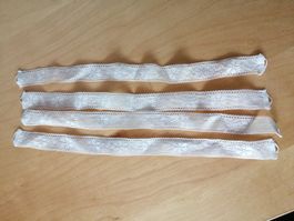 4x Spitzen Band mit Oese,  weiss Vintage Top
