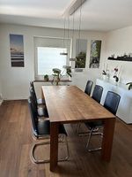 Hochwertiger Tisch von Scholtissek (Nuss) / 6 Team-7-Stühle