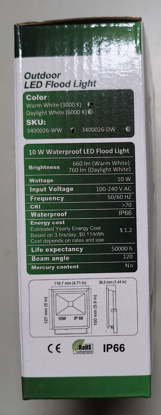 Lampen: LED Aussenstrahler Flood Light 10W Neu – Neu und originalverpackt aus Hemmental von speed-shop 2