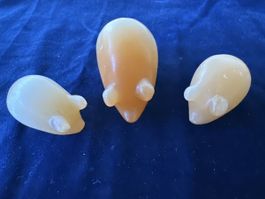 Drei süsse Schweinchen Figuren aus Speckstein ?, Deko