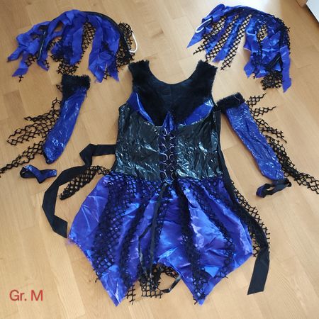 Kostüm Kleid Grösse M Catwoman kostüm lila schwarz mit Zubeh