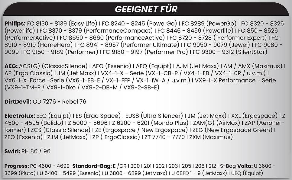 Aspirapolveri & Accessori: 20 Staubsaugerbeutel in OVP, Mc Filter ESM 16 – Nuovo e nell'imballaggio originale da Steinhausen venduto da voj-de 2
