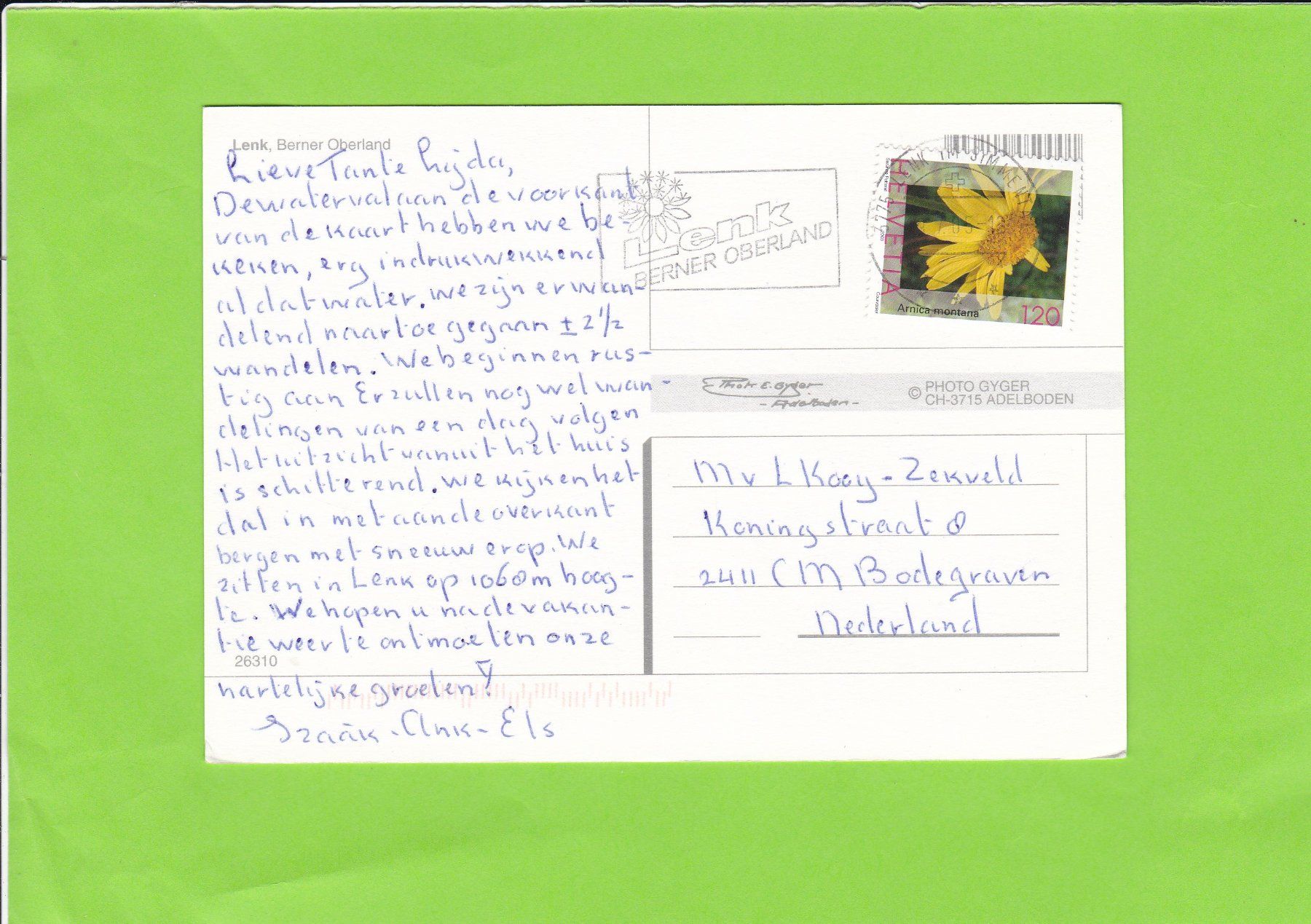 Cartoline postali: Lenk-Iffigenalp-Berner Oberland – Usato da St. Peterzell venduto da neckertal 1
