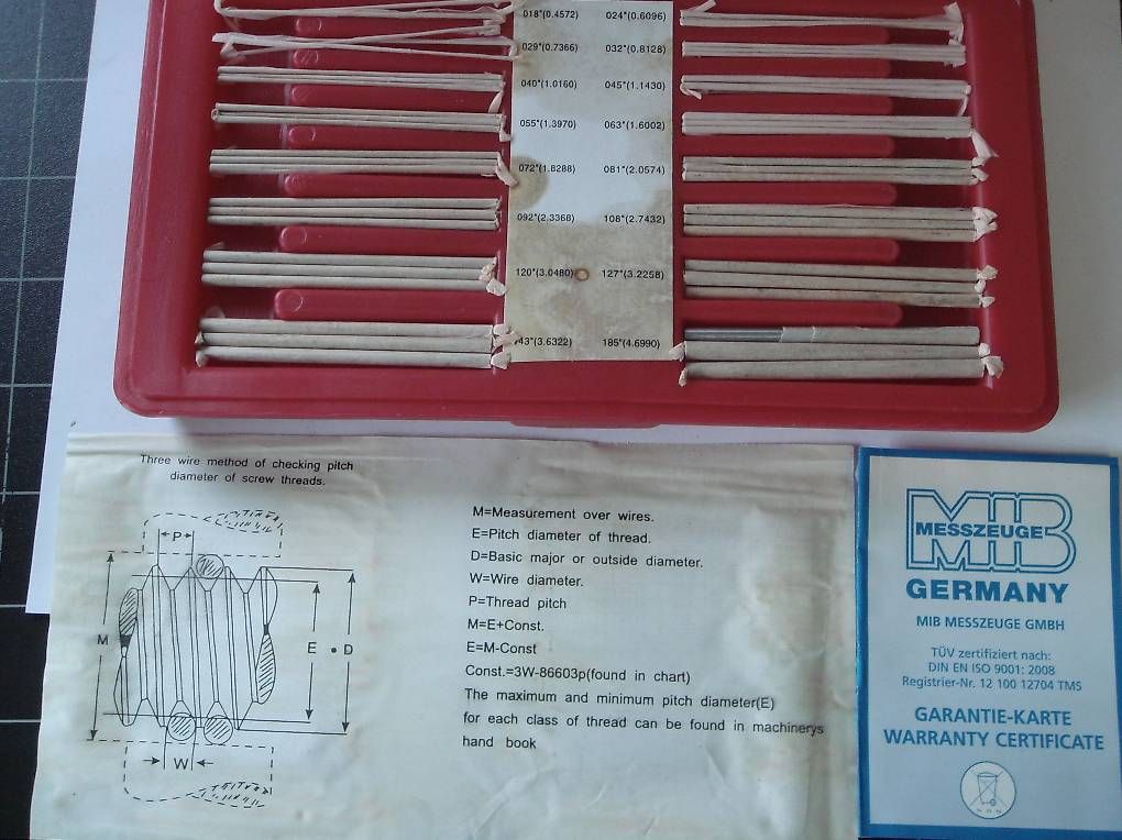 Tutti gli attrezzi: Gewinde Messstift Satz, 48 Teilig MIB – Usato da Walzenhausen venduto da nobelsales 4