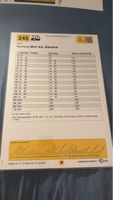 Originaler ZVV Fahrplan Muri AG, Bahnhof Linie 245, Hecht