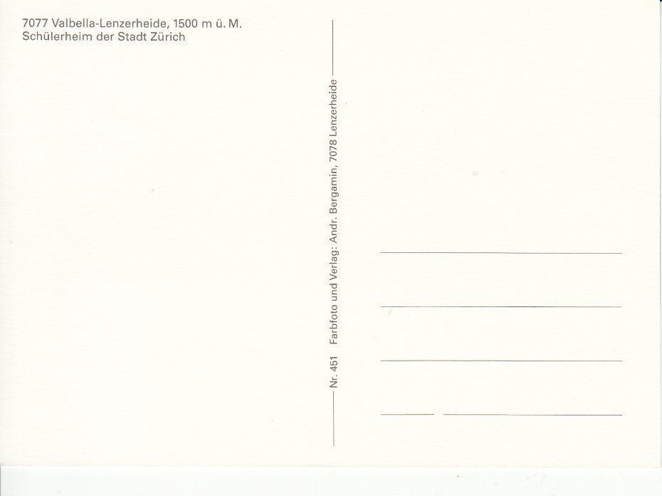 Cartoline postali: Lenzerheide / Valbella um 1995 – Usato da Bürglen TG venduto da StampGraf 1