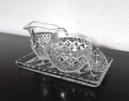 Vintage böhmisches Kristallglas-Set, 4-teilig