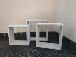 Setzkästen, 3er Set weiss regal