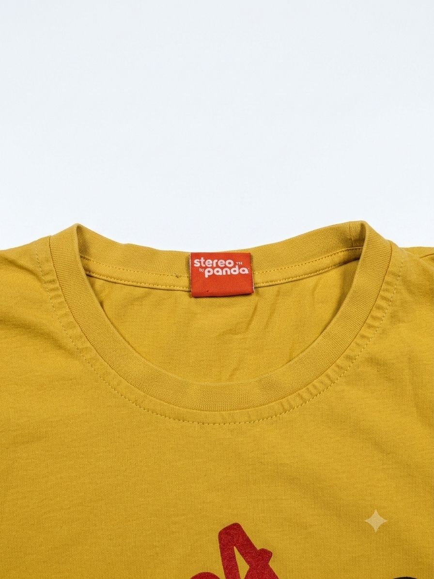 T-shirt: T-shirt jaune "Stereo Panda" Summer 84  taille M – Usato da Lausanne venduto da A.2ndLIFE 1
