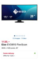 Eizo FlexScan EV3895 38" Ultrawide Curved Monitor