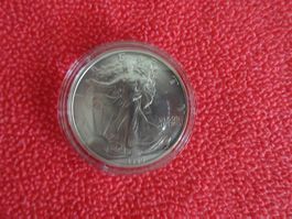 SCHÖNE LIBERTY SILBERMÜNZE VON 1990 - AMERICAN EAGLE