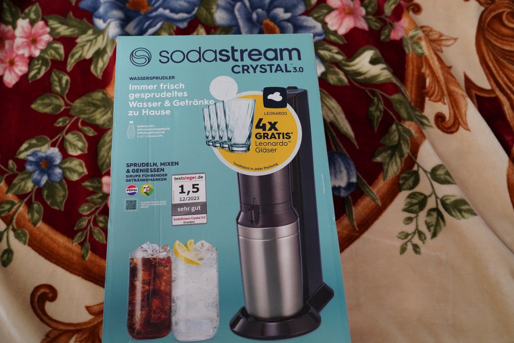 Elettrodomestici da cucina: SodaStream Crystal CQC mit Leonardo 4Gläser – Nuovo e nell'imballaggio originale da Kollbrunn venduto da ktngttaa
