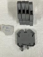 5 Woertz-Klemmen 3303, 10 mm2 grau, für G-Schiene, gebraucht
