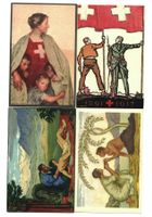Ganzsache 7x Bundesfeier 1917 ** und o
