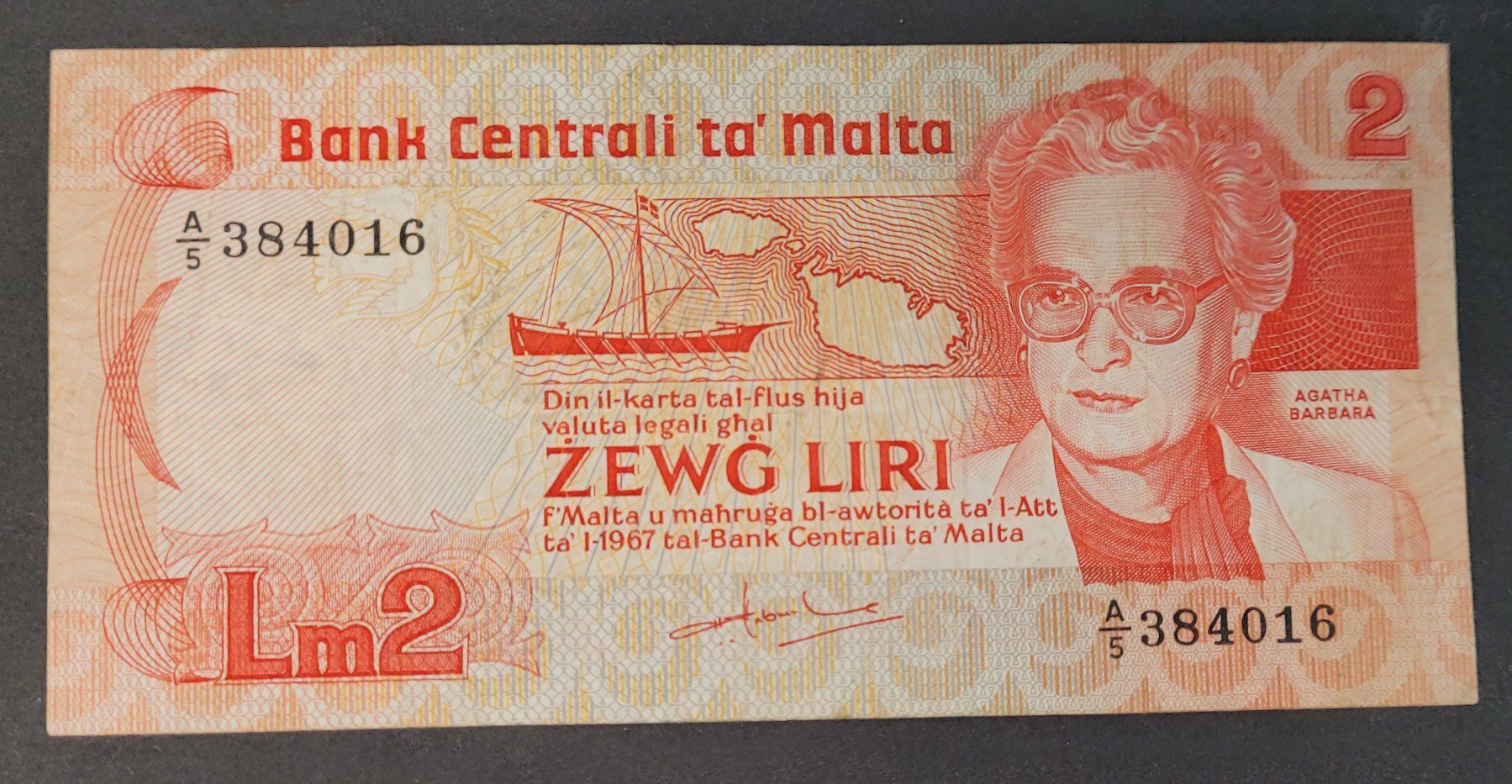 Banconote: 2 LIRI / MALTA L.1967 (1986) – Usato da Mumpf venduto da antonio_schweiz_961