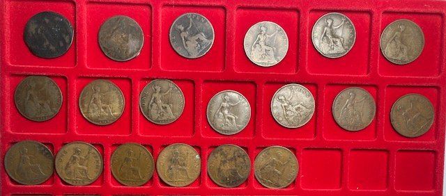 Tutti le monete: Sammlung, 19 Stück, Penny, ab 1876 – Usato da Luzern venduto da Kartenansicht