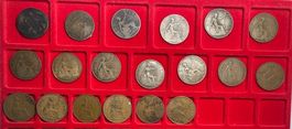 Sammlung, 19 Stück, Penny, ab 1876