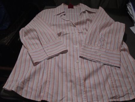 Bluse Grösse 42, Biaggini, rot/lila/orange/blau gestreift