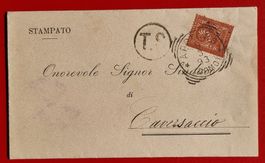 ITALIA DRUCKSACHE APPIANO SINDACO CAVERSACCIO COMO 1893