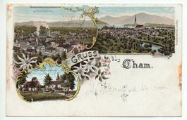 LITHO Gruss aus CHAM Milchfabrik, Schloss Kapelle St. Andrée