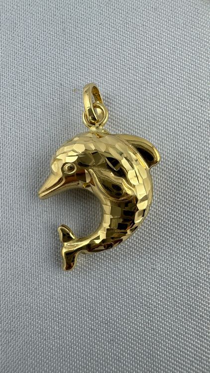 Ciondoli: Delfin Anhänger in 750 Gold / 18 Karat – Nuovo (secondo la descrizione) da kreuzlingen venduto da fantasy_schmuck