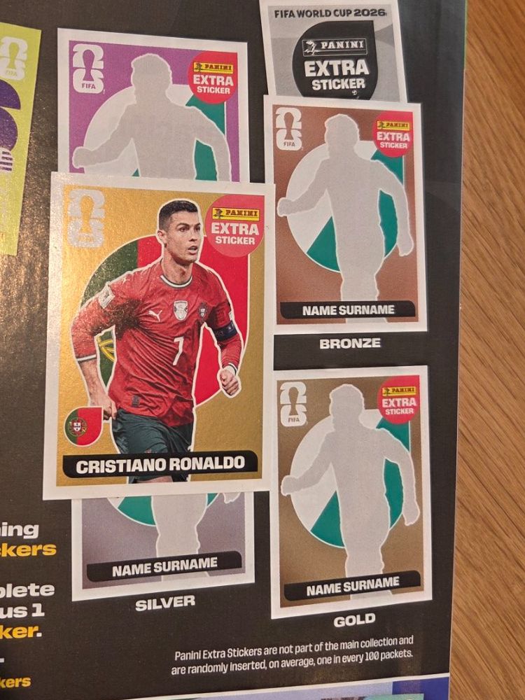 Panini Carte collezionabili: Cristiano Ronaldo Extrasticker Gold – Nuovo (secondo la descrizione) da Rothenburg venduto da cep_kbn6 1