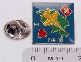 Swiss Air Force-Pin F/A-18 Rare