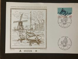 Schweiz 1966 Sonderstempel+Karte niederländische Ausstellung