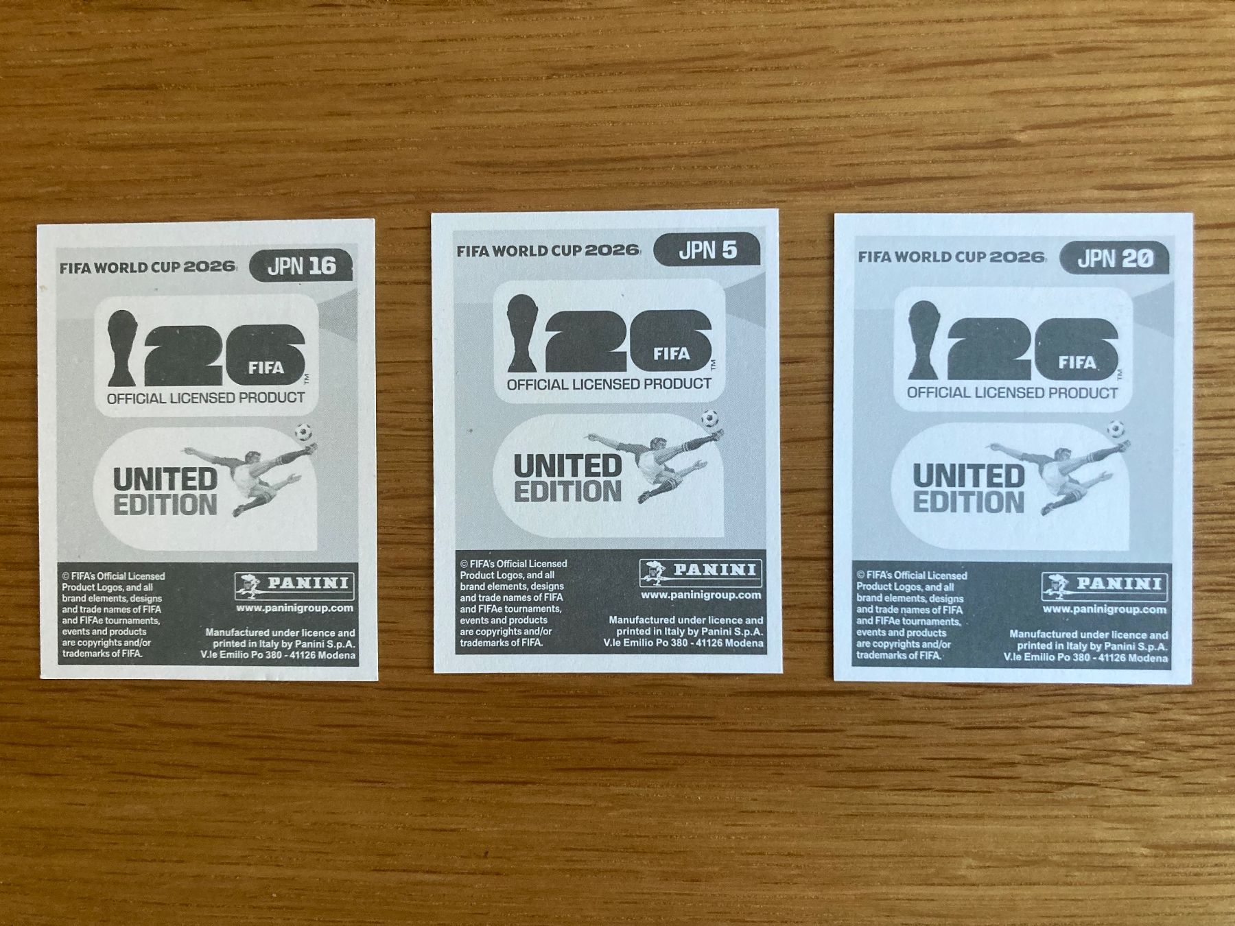 Panini Carte collezionabili: WM Sticker JAP 5, 16, 20 – Nuovo (secondo la descrizione) da Winterthur venduto da Whitefish 1