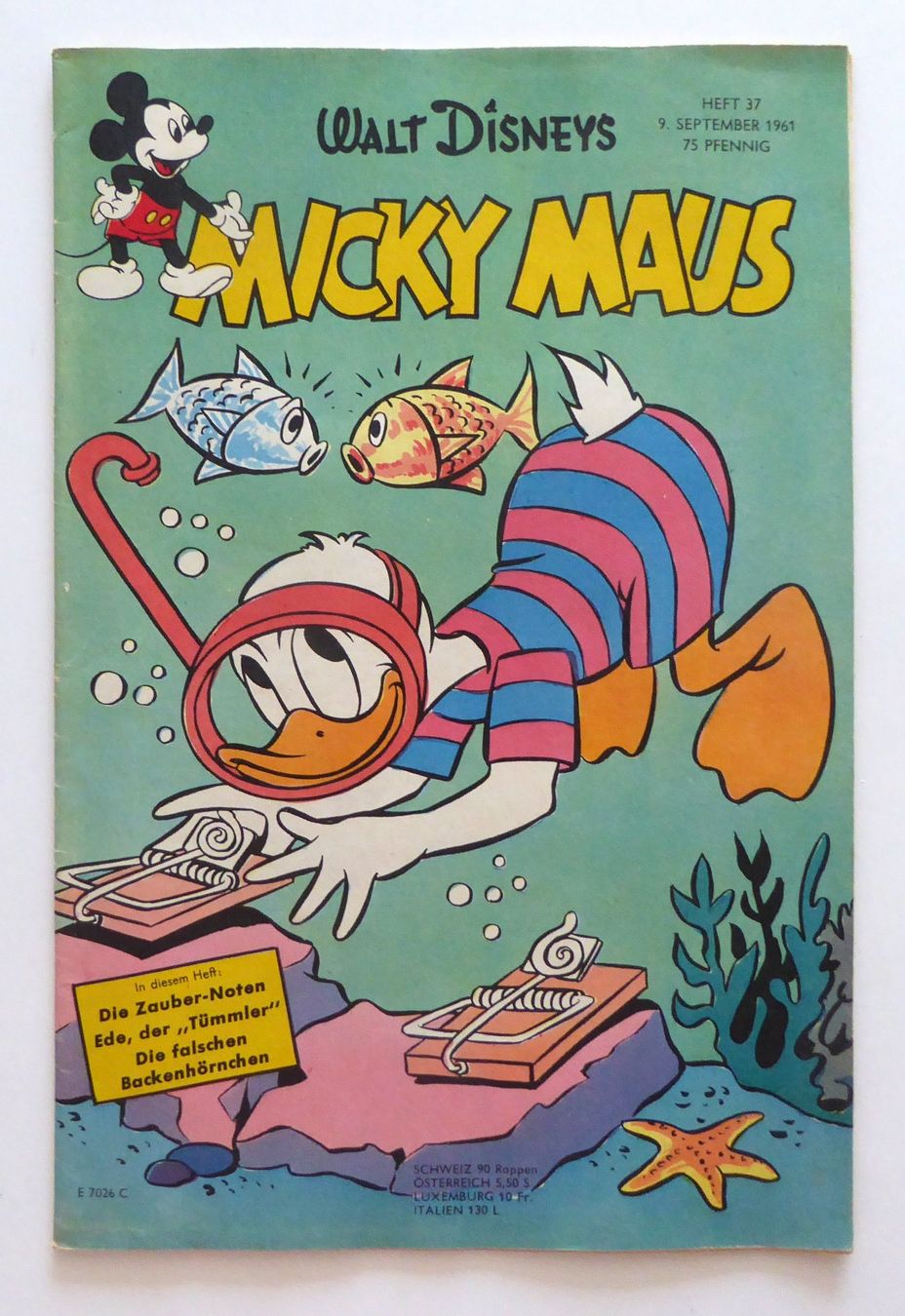 Fumetti: WD Micky Maus Heft Nr. 37 September 1961 – Usato da Aesch BL venduto da Kauri1