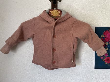 Walkjacke Disana Schurwolle rosa Grösse 74/80 gebraucht