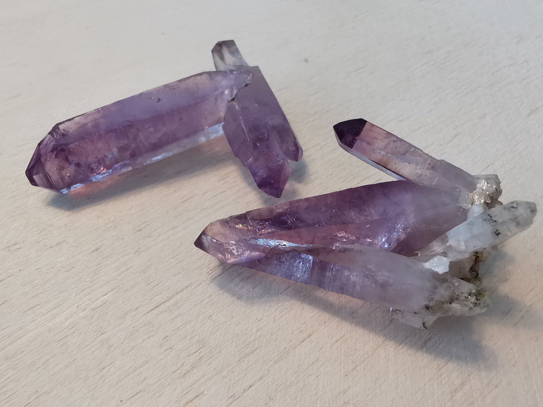 Mineralien & Heilsteine: 2 Stk interessante Amethyste - Stufe / Doppelender – Neu und originalverpackt aus Dierikon von Buntspecht-10 8