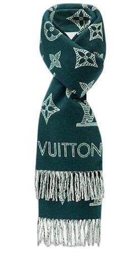Louis Vuitton Foulard & Sciarpe: Louis Vuitton Schal, Grün/Weiss – Nuovo (secondo la descrizione) da Frick venduto da EldinBe