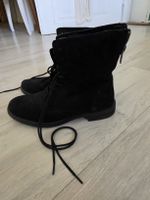 Stiefel PIER ONE Schwarz Wildleder Grösse 36 kaum getragen