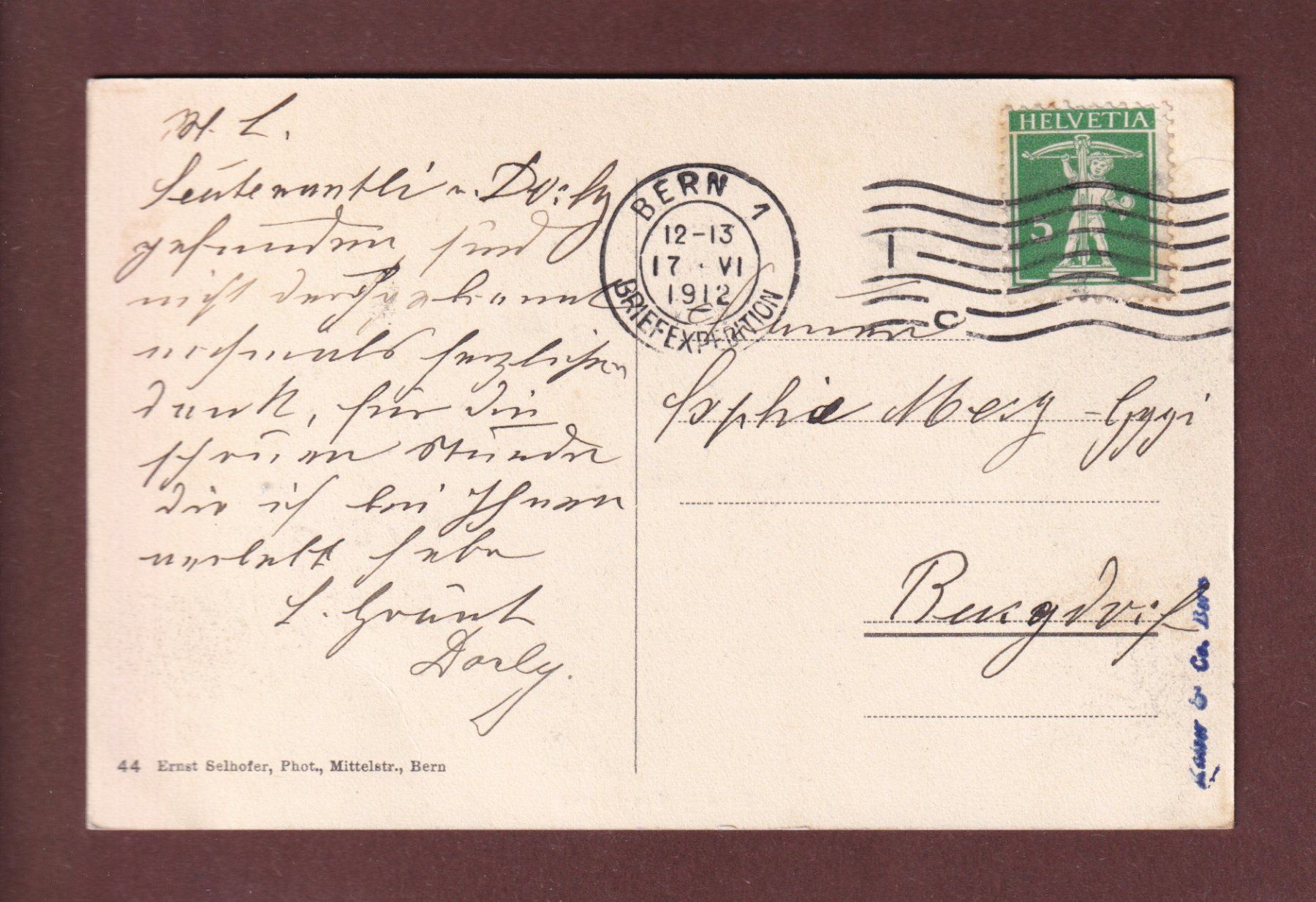 Cartoline postali: BERN - Das Kasino - 1912 – Usato da Pully venduto da nicecards-shop 1