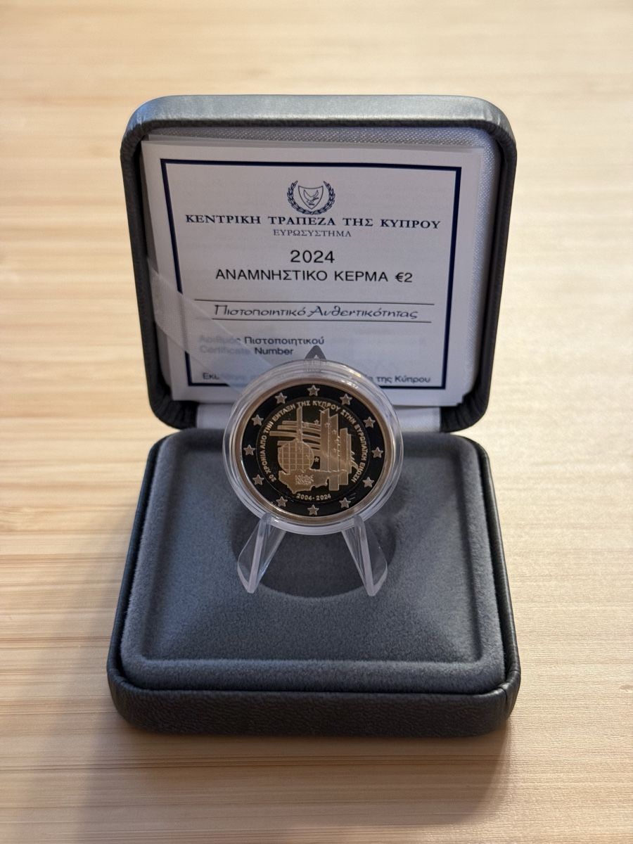 Tutti le monete: Cyprus 2024 Proof - Très RARE! – Nuovo e nell'imballaggio originale da Montreux venduto da Kokebullterrier1