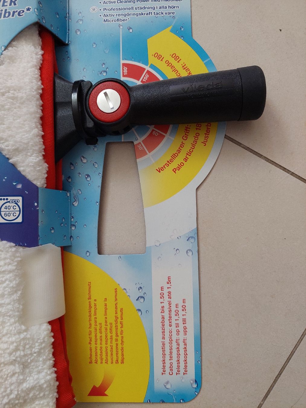 Vileda Autres appareils de nettoyage: Lave-vitres télescopique Vileda Window Cleaner – Neuf avec emballage d'origine à Yverdon-les-Bains par pri_x6j6 2