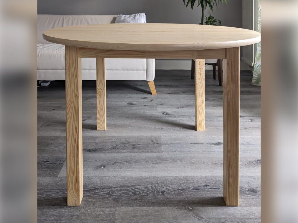 Tische: Table ronde en bois massif Ø 100 cm – neuve – Neu (gemäss Beschreibung) aus St-Aubin-Sauges von sanjha6723