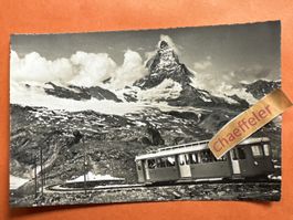 Zermatt, Gornergrat – Bahn mit Matterhorn. 
