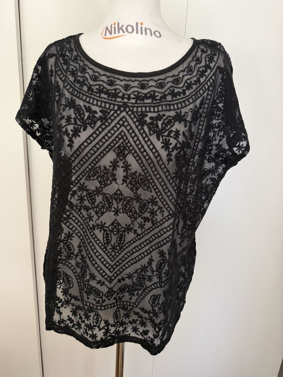 Ralph Lauren Top: Ralph Lauren Damen Spitzenbluse schwarz Grösse L – Usato da Winterthur venduto da tat_ky5h