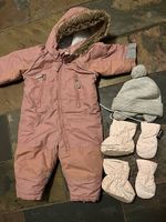 Schneeanzug mit passenden accessories grösse 74