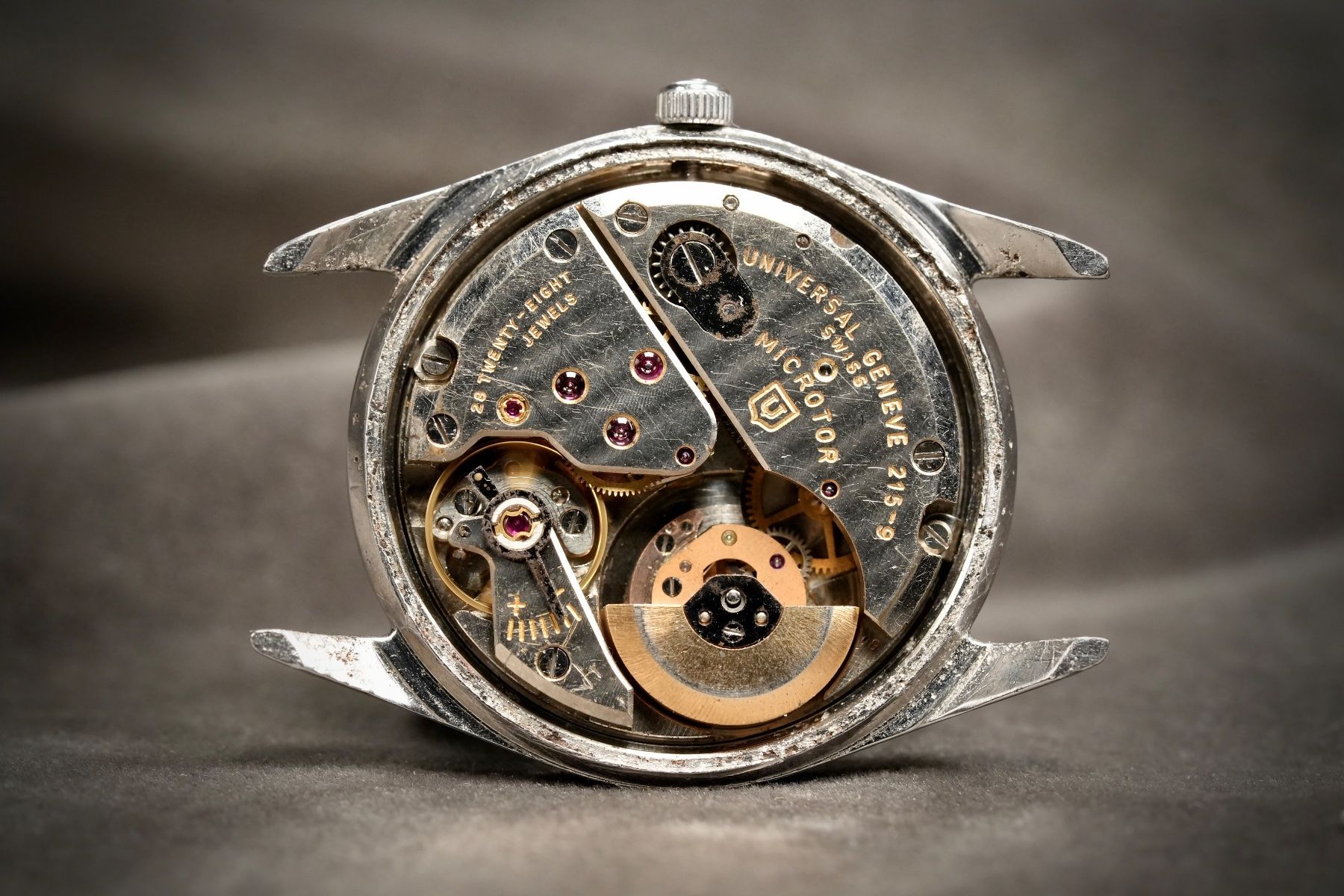 Universal Genève Orologi: Universal Geneve - Polerouter Un-Eraseable Dial Steel UG215 – Usato da Morcote venduto da chronoservice 4