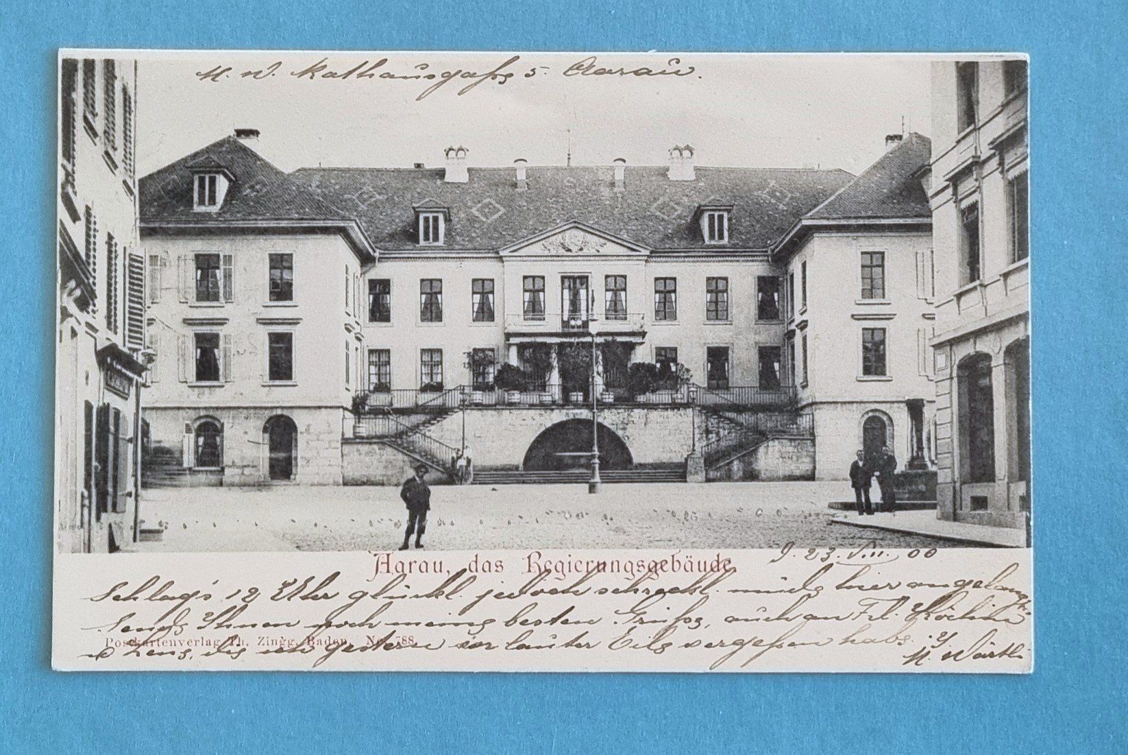 Cartoline postali: Aarau - Regierungsgebäude - 1900 – Usato da Rothrist venduto da RROENK