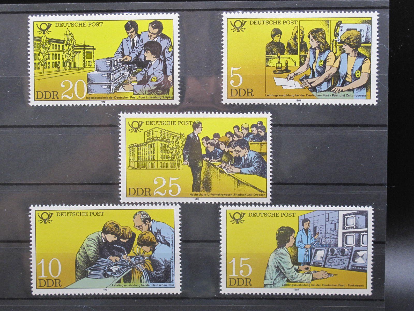 Alle Briefmarken: DDR 1981 Bildungseinrichtungen Post ** – Gebraucht aus Wil SG von fva01