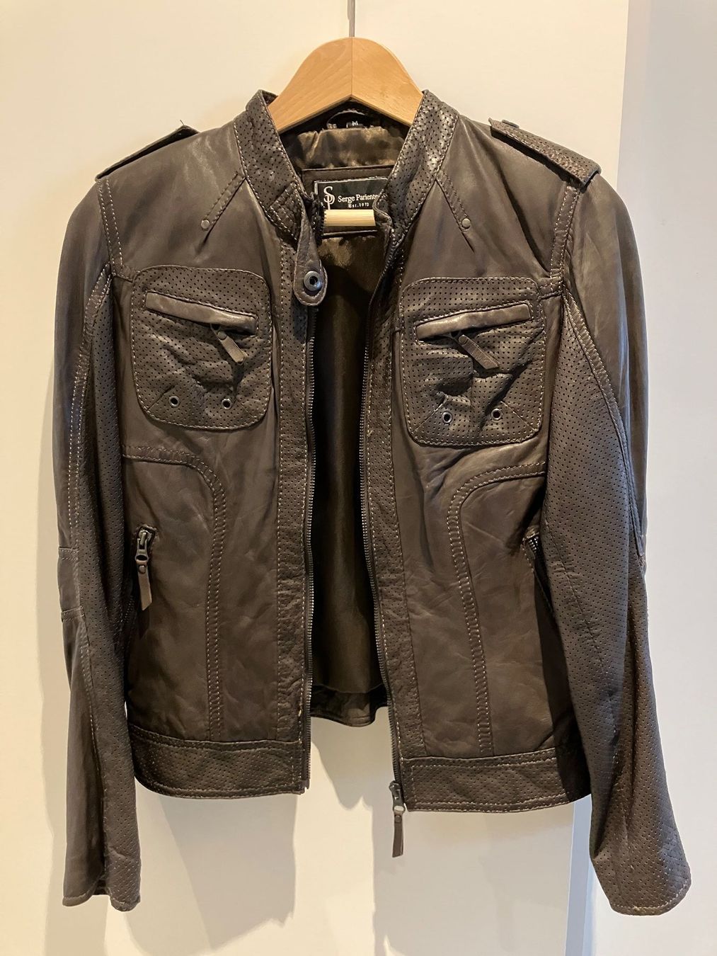 Giacche: Veste courte en cuir marron – Usato da Vich venduto da SophieCo