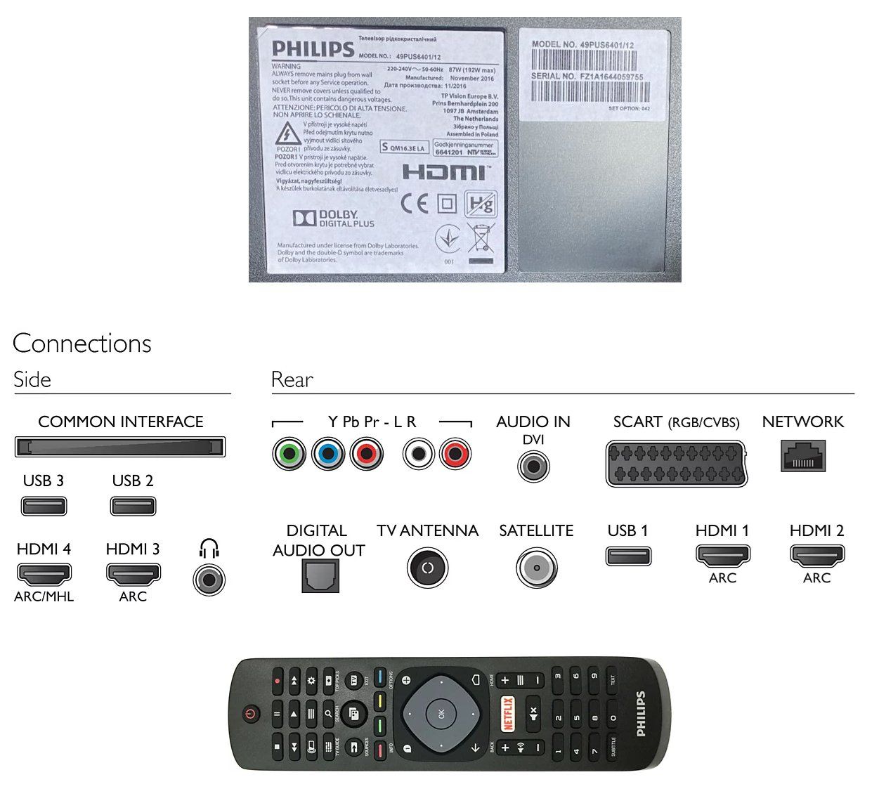 Philips Fernseher: Philips 49" Ultraflacher 4K Android Smart-TV mit Ambilight – Gebraucht aus Madiswil von Dmitryc 8