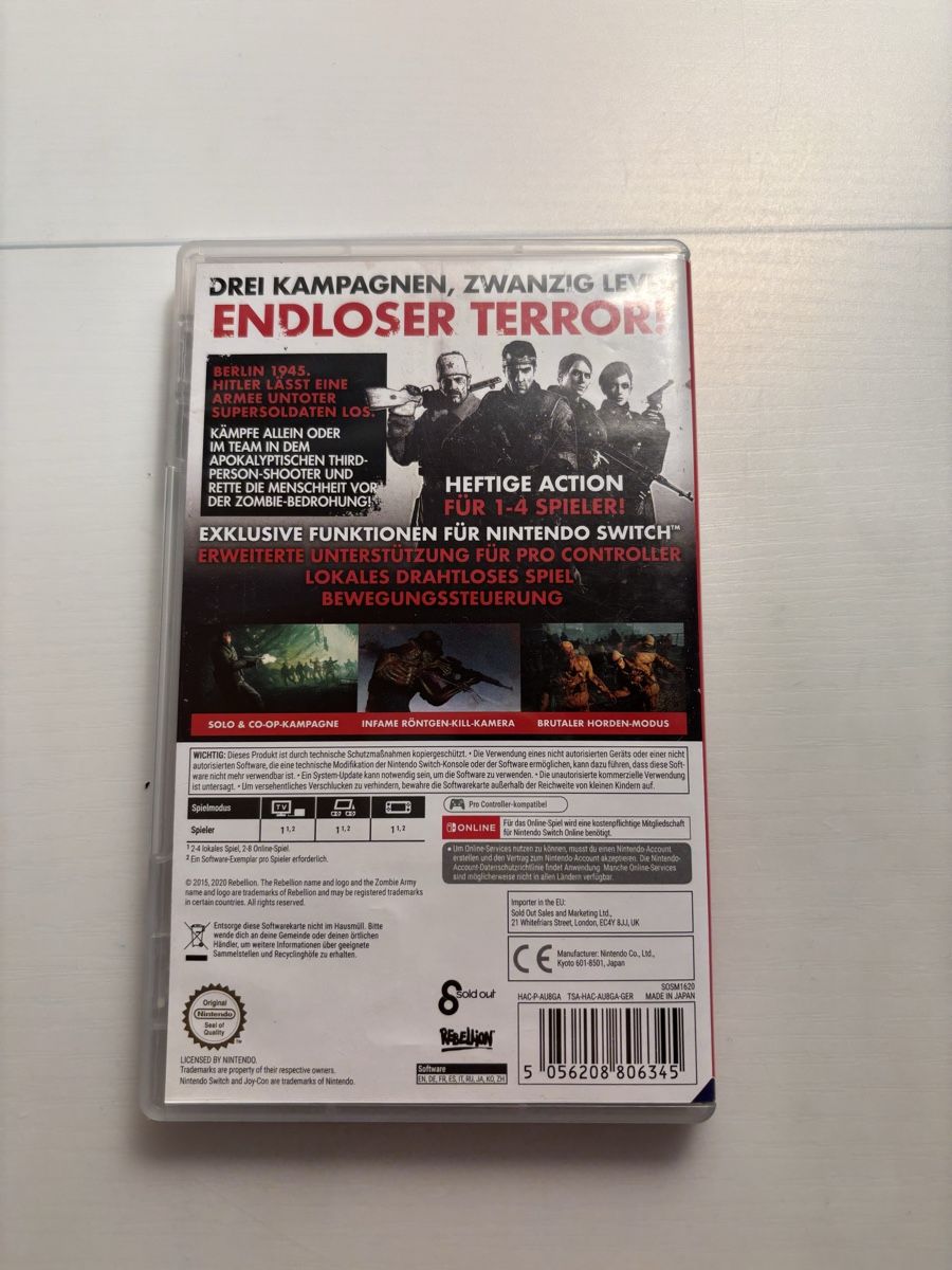 Nintendo Giochi: Zombie Army Trilogy / Nintendo Switch – Usato da Läufelfingen venduto da Seraphim13 1