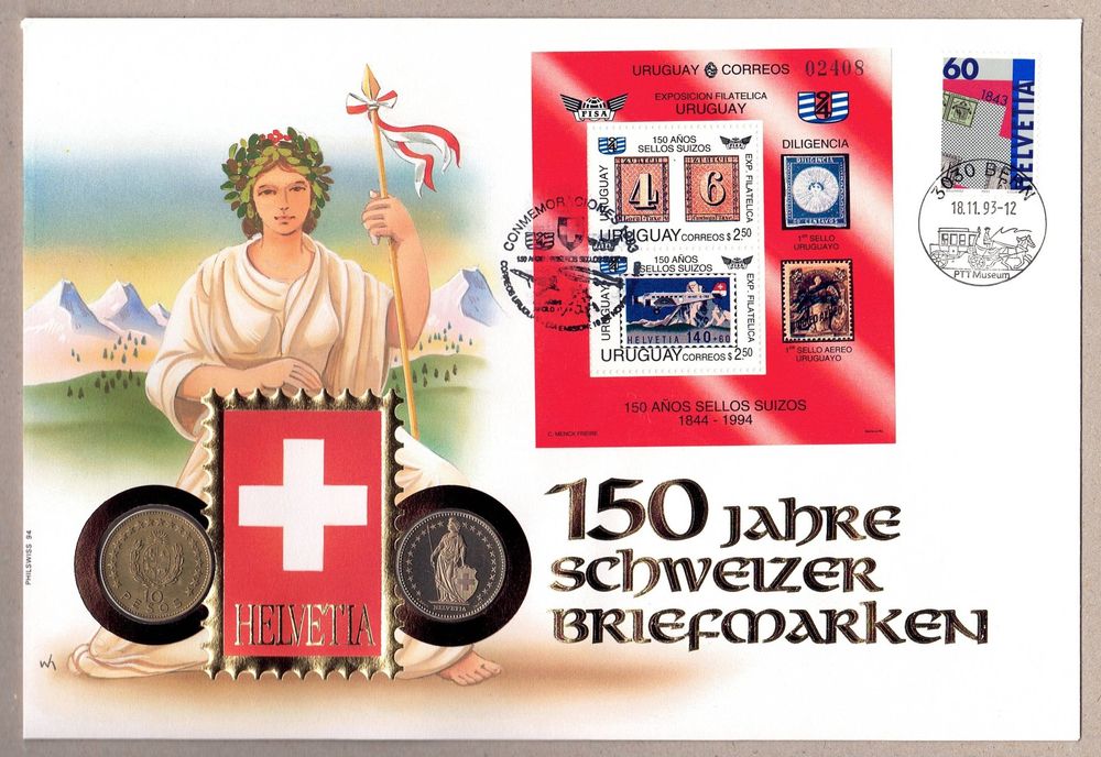 Münzbrief 150 Jahre Schweizer Briefmarken | Kaufen Auf Ricardo