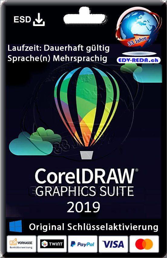 CorelDRAW Applications: CorelDRAW Graphics Suite 2019, Windows kein ABO Dauer Lizenz – Neuf (Voir description) à Langenthal par Reda